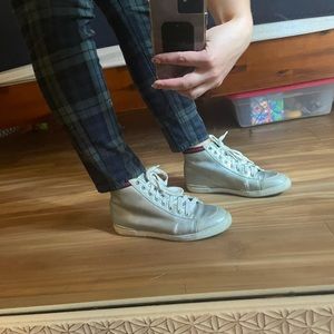 Silver Gucci Women’s high top shoes size 6/36